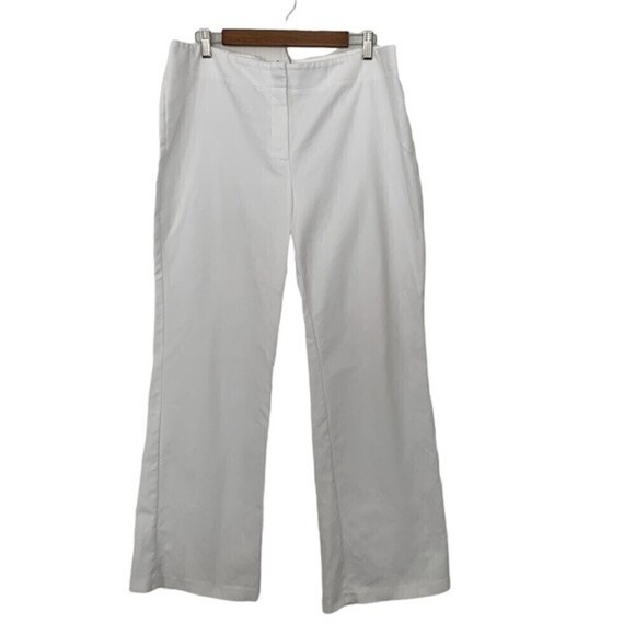 Chicos White Flare Leg Cotton/Spandex Pants Sz 16/18 - Picture 1 of 7
